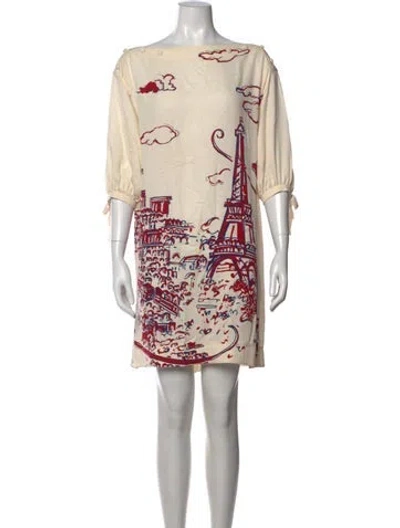Pre-owned Louis Vuitton 2012 Mini Dress In Neutrals