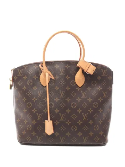 Pre-owned Louis Vuitton 2012 Mm Lockit Leather Handbag In Brown