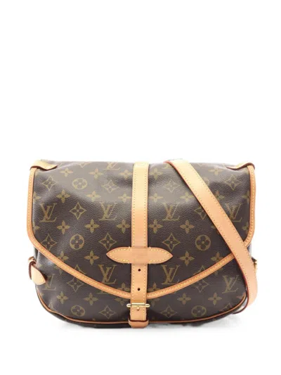 Louis Vuitton 2012 Mm Saumur Shoulder Bag In Brown