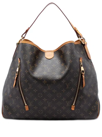Pre-owned Louis Vuitton 2012 Monogram Delightful Gm Hobo Bag In Brown