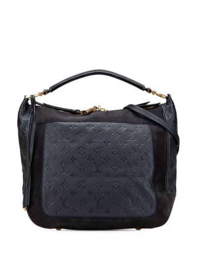 Pre-owned Louis Vuitton 2012 Monogram Empreinte Audacieuse Mm Satchel In Blue
