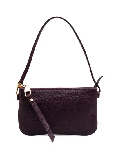 Pre-owned Louis Vuitton 2012 Monogram Empreinte Citadine Pochette Handbag In Purple