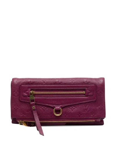 Pre-owned Louis Vuitton 2012 Monogram Empreinte Petillante Clutch Bag In Purple