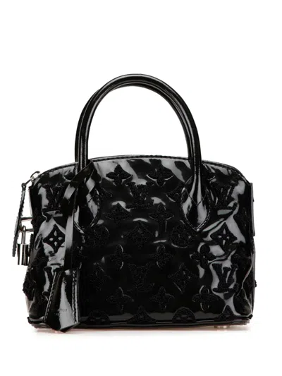 Pre-owned Louis Vuitton 2012 Monogram Fascination Lockit Frame Bb Handbag In Black