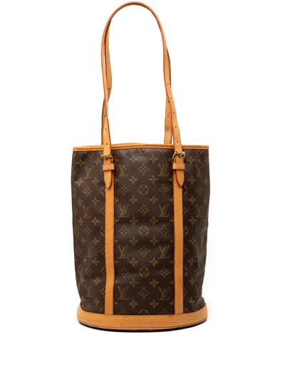 Pre-owned Louis Vuitton 2012 Monogram Gm Bucket Bag In Brown