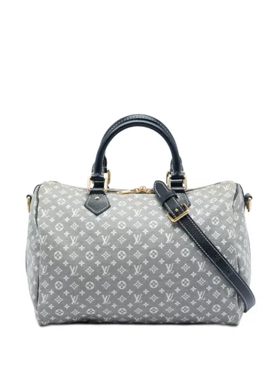 Pre-owned Louis Vuitton 2012 Monogram Idylle Speedy Bandouliere 30 Satchel In Grey