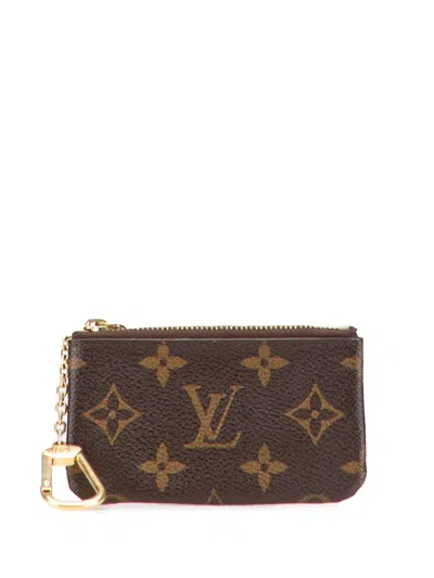 Pre-owned Louis Vuitton 2012 Monogram Key Pouch Coin Pouch In Brown