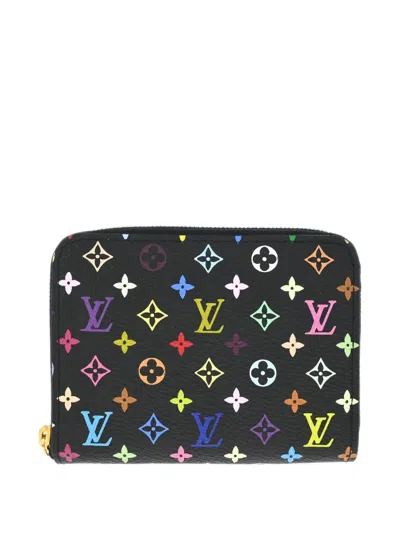 Pre-owned Louis Vuitton 2012 Monogram Multicolour Wallet In Black