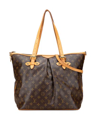 Pre-owned Louis Vuitton 2012 Monogram Palermo Gm Satchel In Brown