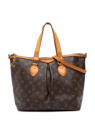 Pre-owned Louis Vuitton 2012 Monogram Palermo Pm Satchel In Brown