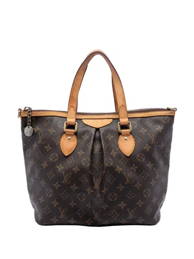Pre-owned Louis Vuitton 2012 Monogram Palermo Pm Satchel In Brown