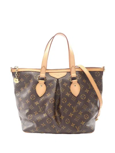 Pre-owned Louis Vuitton 2012 Monogram Palermo Pm Satchel In Brown