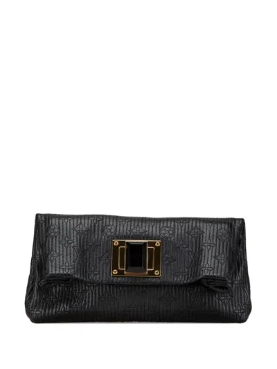 Pre-owned Louis Vuitton 2012 Monogram Pochette Altair Clutch Bag In Black