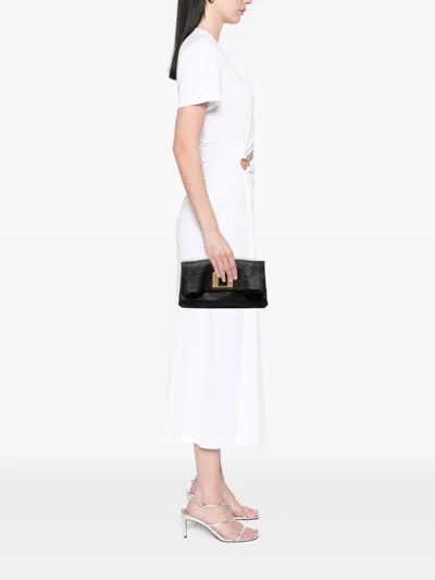 Pre-owned Louis Vuitton 2012 Monogram Pochette Altair Clutch Bag In Black