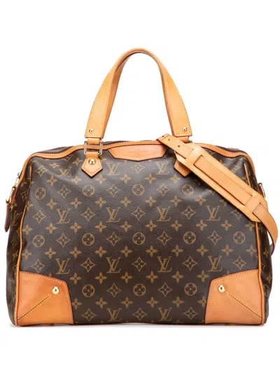 Pre-owned Louis Vuitton 2012 Monogram Retiro Gm Satchel In Brown