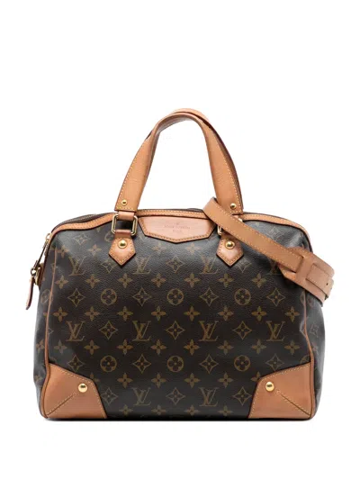 Pre-owned Louis Vuitton 2012 Monogram Retiro Pm Satchel In Brown