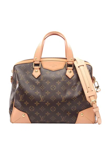 Pre-owned Louis Vuitton 2012 Monogram Retiro Pm Satchel In Brown