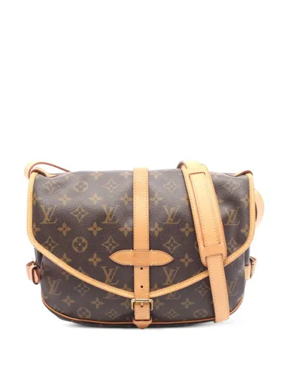 Pre-owned Louis Vuitton 2012 Monogram Saumur 30 Crossbody Bag In Brown