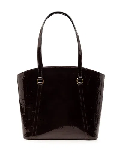 Pre-owned Louis Vuitton 2012 Monogram Vernis Avalon Mm Tote Bag In Purple