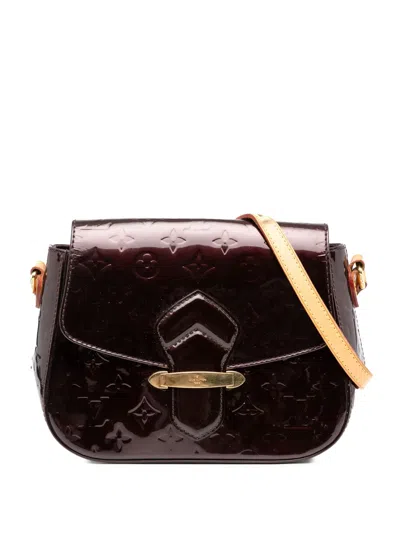 Pre-owned Louis Vuitton 2012 Monogram Vernis Bellflower Gm Crossbody Bag In Purple