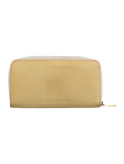 Pre-owned Louis Vuitton 2012 Monogram Vernis Zippy Wallet In Yellow