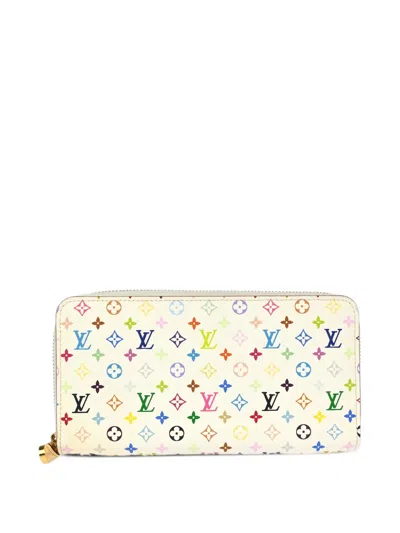 Pre-owned Louis Vuitton 2012 Multicolor Zippy Wallet In White