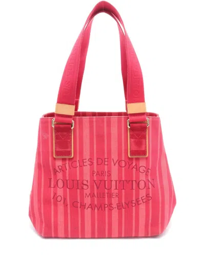 Pre-owned Louis Vuitton 2012 Plan Soleil Hippopotamus Pm Tote Bag In Pink
