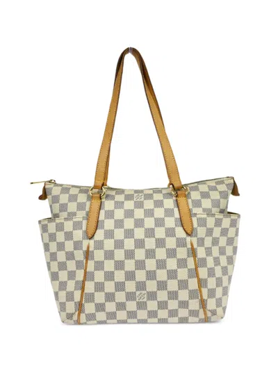 Louis Vuitton 2012 Pm Damier Azur Totally Check Patterned Shoulder Bag In Neutral