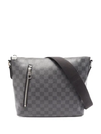Louis Vuitton 2012 Pm Mick Damier Graphite Shoulder Bag In Black
