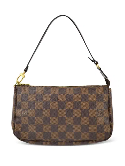 Pre-owned Louis Vuitton 2012 Pochette Accessoires Clutch Bag In Brown