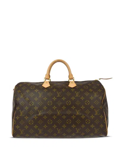 Pre-owned Louis Vuitton 2012 Speedy 40 Handbag In Brown