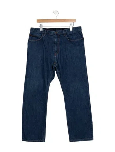 Pre-owned Louis Vuitton 2012 Straight-leg Jeans In Blue