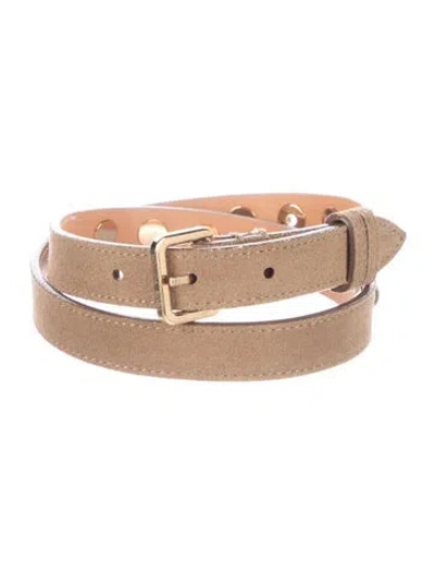 Pre-owned Louis Vuitton 2012 Suede Waist Belt In Neutral