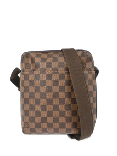 Pre-owned Louis Vuitton 2012 Trotteur Beaubourg Damier Shoulder Bag In Brown