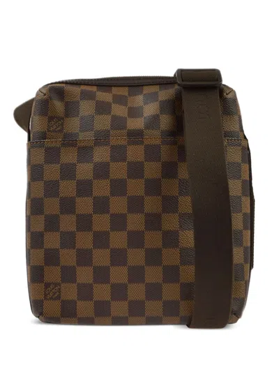 Pre-owned Louis Vuitton 2012 Trotteur Beaubourg Shoulder Bag In Brown