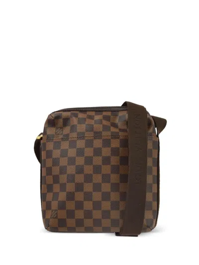 Pre-owned Louis Vuitton 2012 Trotteur Beaubourg Shoulder Bag In Brown