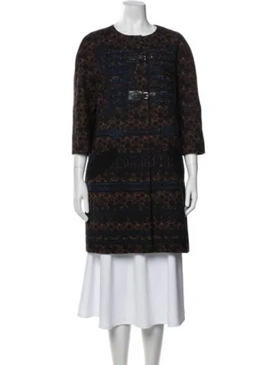 Pre-owned Louis Vuitton 2012 Wool Coat In Brown