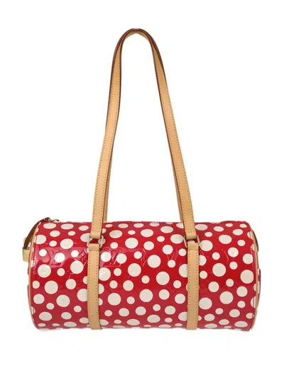 Pre-owned Louis Vuitton 2012 X Yayoi Kusama Papillon Shoulder Bag In Red
