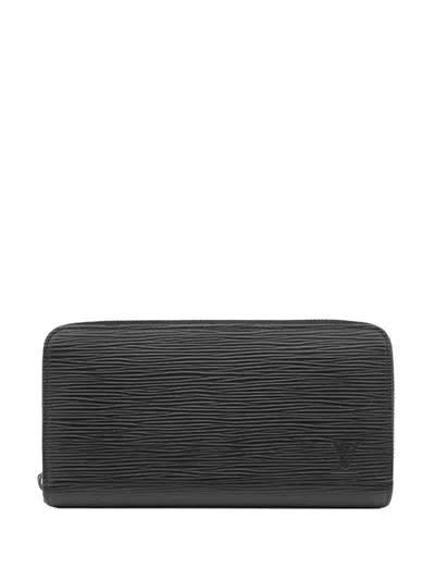 Pre-owned Louis Vuitton 2012-2018 Epi Zippy Wallet Long Wallets In Black