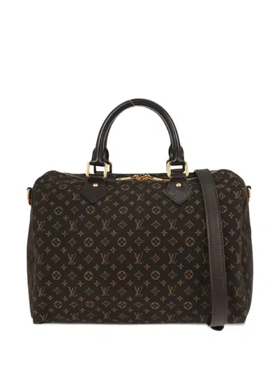 Pre-owned Louis Vuitton 2013 30 Idylle Speedy Bandouliere Monogram Tote Bag In Brown