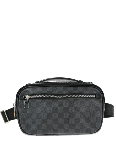 Pre-owned Louis Vuitton 2013 Ambler Damier Graphite Belt Bag In Black