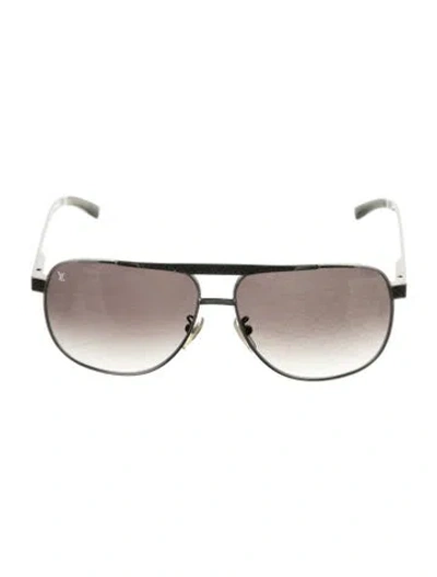 Pre-owned Louis Vuitton 2013 Aviator Sunglasses In Metallic/silver