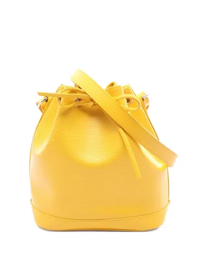 Pre-owned Louis Vuitton 2013 Bb Noe Leather Bucket Bag In Yellow