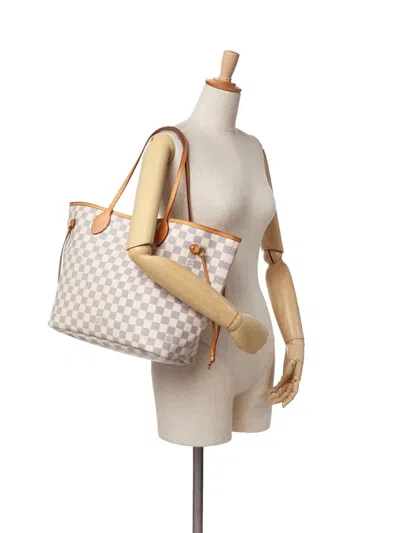 Pre-owned Louis Vuitton 2013 Damier Azur Neverfull Mm Tote Bag