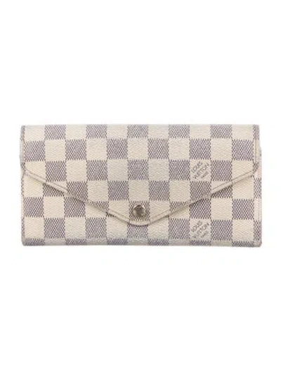 Pre-owned Louis Vuitton 2013 Damier Azur Pattern Josephine Wallet In Neutral
