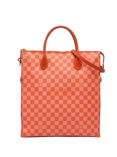 Pre-owned Louis Vuitton 2013 Damier Couleurs Mobil Piment Satchel In Orange