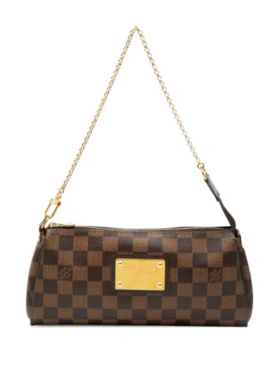 Pre-owned Louis Vuitton 2013 Damier Ebene Eva Satchel In Brown