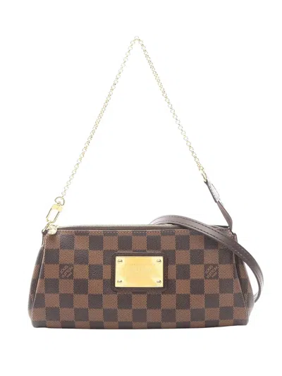 Pre-owned Louis Vuitton 2013 Damier Ebene Eva Satchel In Brown