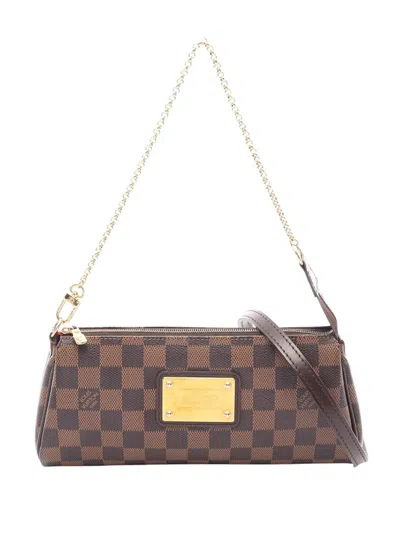 Pre-owned Louis Vuitton 2013 Damier Ebene Eva Satchel In Brown