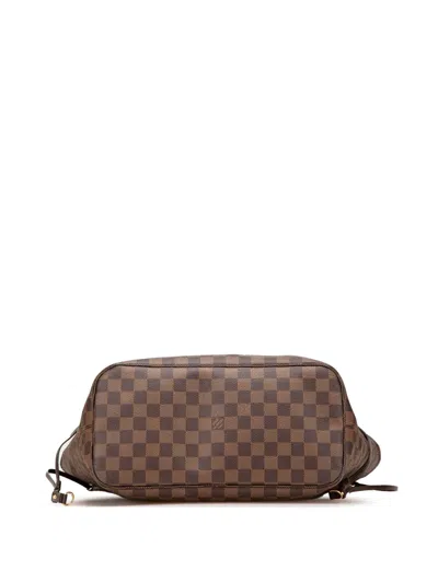 Pre-owned Louis Vuitton 2013 Damier Ebene Neverfull Mm Tote Bag In Brown